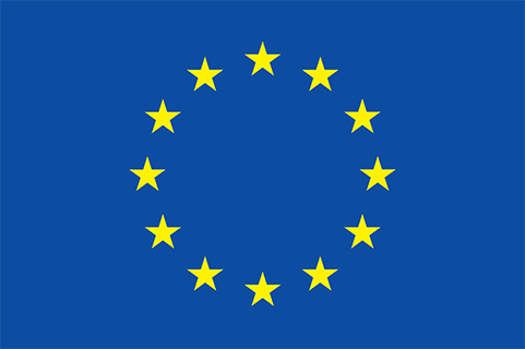 EU flag with yellow stars