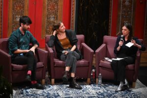 Sally Abed and Alon-Lee Green speak at Bnai Jeshrun alongside Libby Lenkinski