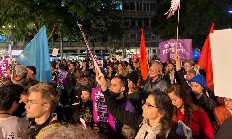 Protesters in Tel Aviv