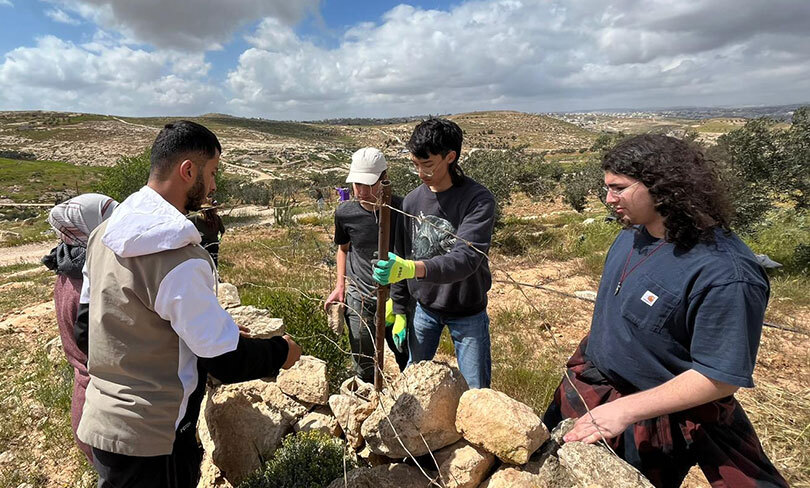 Israeli activists in the West Bank