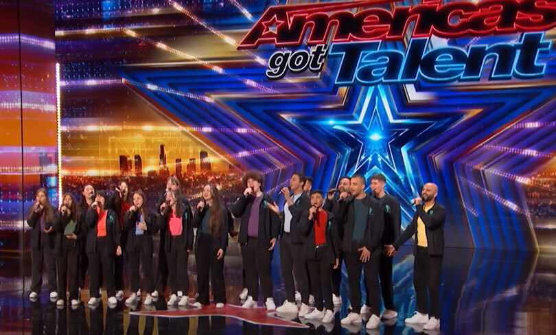 Members of the Jerusalem Youth Chorus perform on America's Got Talent