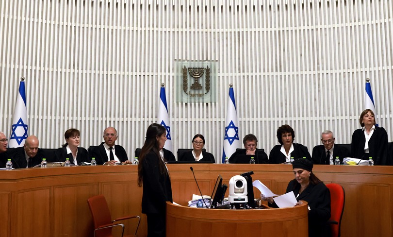 A hearing in Israel's High Court of Justice