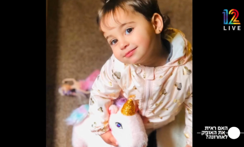 Image of a child killed in Gaza from an ad spot on Channel 12 aired by Have You Seen the Horizon Lately